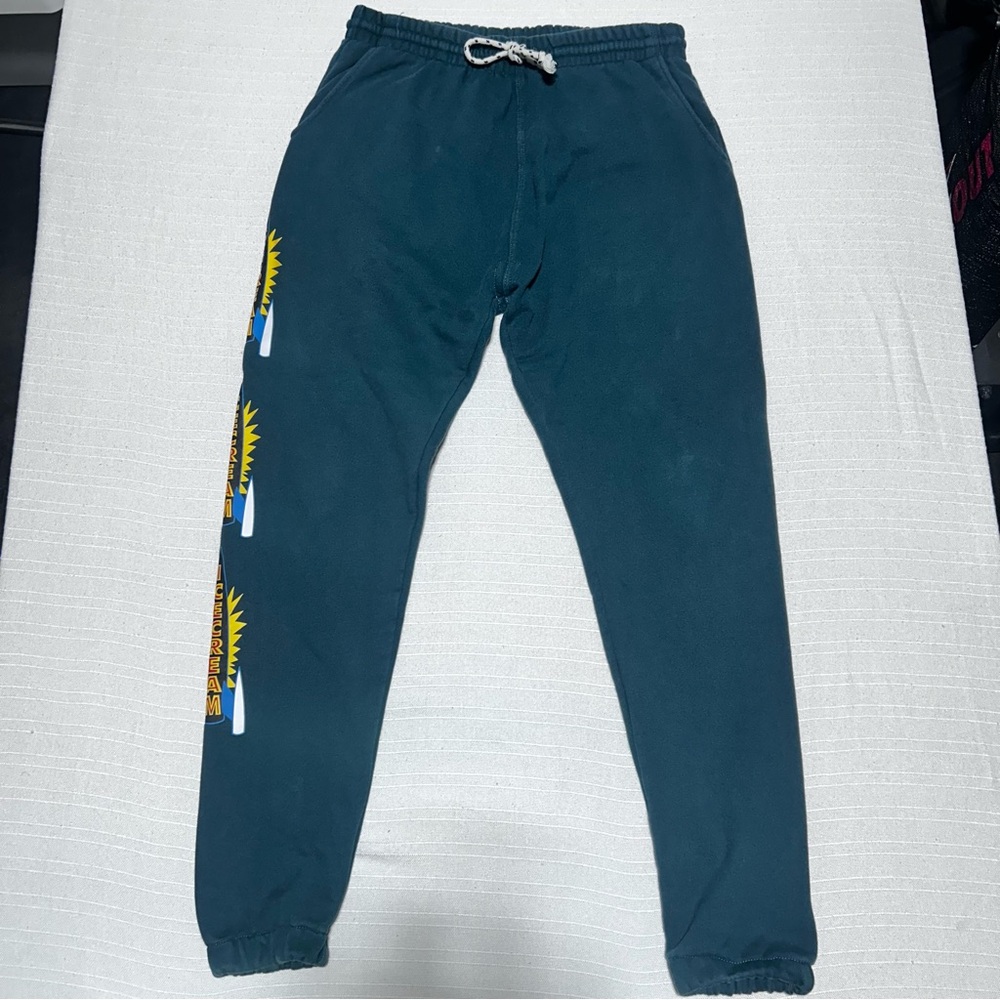 ICECREAM BBC Rocket Graphic Joggers Sweatpants - Teal - Men's Size Large